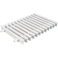 Переливна решітка Aquaviva KP HKE07 Classik з подвійним з'єднанням 245x25 мм (біла)