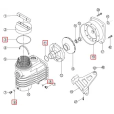 Комплект гумових прокладок RPUM3116.02R для насоса Kripsol CK
