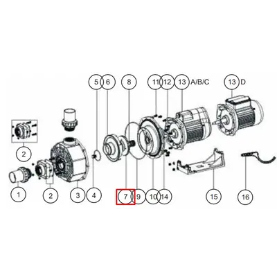 Крильчатка для насоса Emaux SB10/SR10 (1311004)