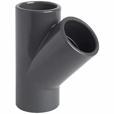 Трійник ПВХ Aquaviva 45° клейовий, d63 мм