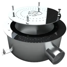 Плато аеромасажне Aquaviva кругле (Ø360) AISI-304, лайнер 2"
