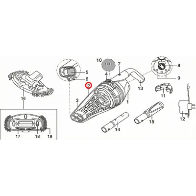 Корпус під фільтр Kokido прозорий для пилососа Telsa EV50