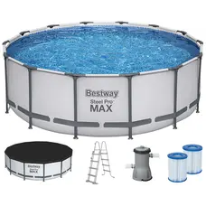 Каркасний басейн Bestway 5612X (427х122 см) з картриджним фільтром, тентом і драбиною