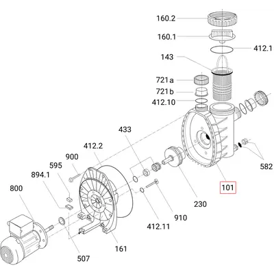 Корпус насоса для BADU Magic ІІ/11