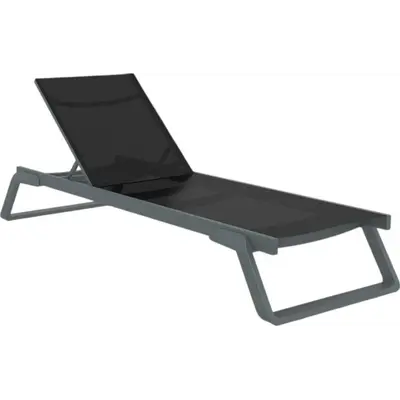 Шезлонг Aquajoy Tropic, темно-сірий із чорним