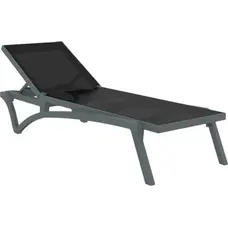Шезлонг Aquajoy Pacific, темно-сірий із чорним