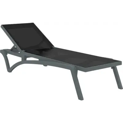 Шезлонг Aquajoy Pacific, темно-сірий із чорним