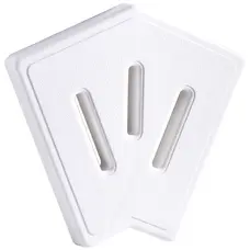 Кутовий елемент Aquaviva для переливної решітки Classiс та Grift, (45°, 295/25 мм, білий)