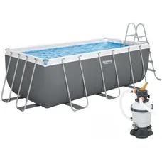 Каркасний басейн Bestway 56457 (412х201х122 см) з пісочним фільтром та драбиною