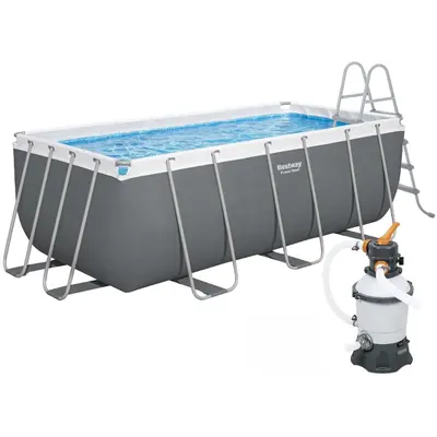 Каркасний басейн Bestway 56457 (412х201х122 см) з пісочним фільтром та драбиною