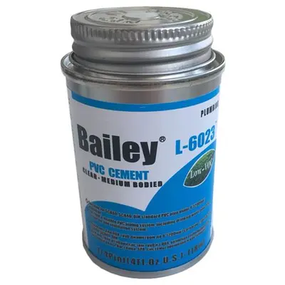 Клей для труб ПВХ Bailey L-6023 118 мл, прозорий