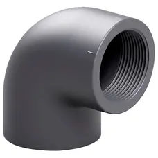 Коліно ПВХ Effast RGRGOG020B 90° перехідне, з внутрішньою різьбою d20x1/2"