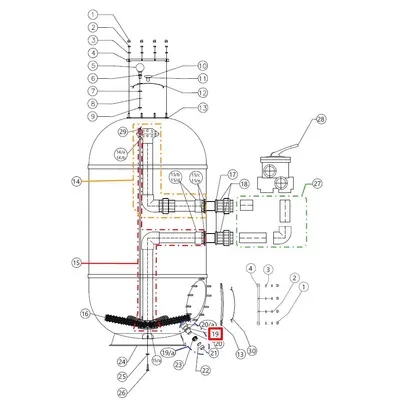 Дренажний клапан для фільтрів CAPRI-HP (35012591)