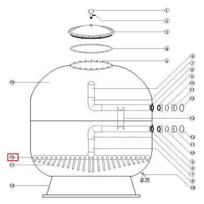 Дюзова коробка фільтра Aquaviva high bed (DAKH)