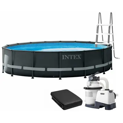 Каркасний басейн Intex 26326 ULTRA XTR (488х122 см) з пісочним фільтром, драбиною та тентом