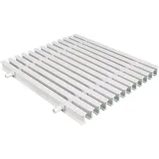 Переливна решітка Aquaviva KP HKE08 Classik з подвійним з'єднанням 295x25 мм (біла)