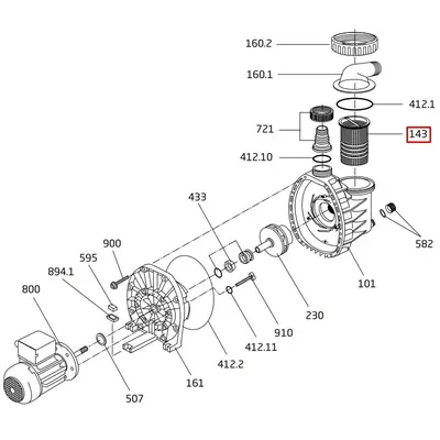 Кошик префільтра насоса Speck BADU PICCO ІІ (292.1514.300)