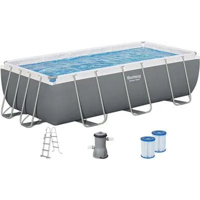 Каркасний прямокутний басейн Bestway 56441 (404х201х100 см) з картриджним фільтром та драбиною