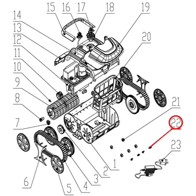 Переднє гальмівне колесо до пилососа Wybotics WY200, (front obstacle wheel №22)