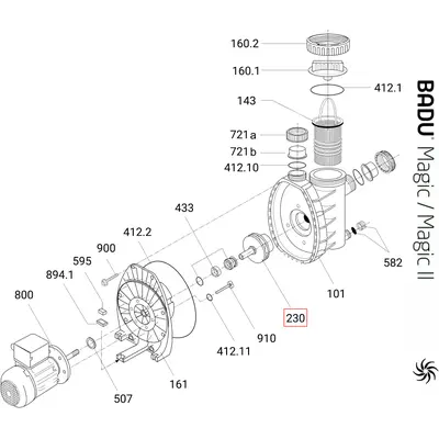 Крильчатка насоса Speck BADU MAGIC ІІ/6 (292.1623.002)