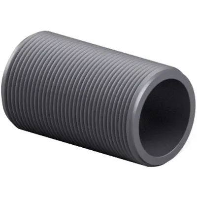 Ніпель ПВХ Effast RERBNE063G різьбовий суцільний, d2"