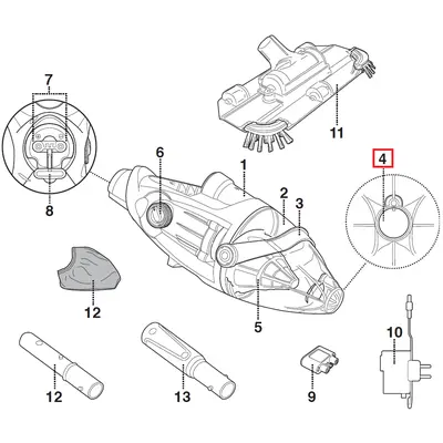 Заслінка клапана зливу води Kokido для пилососа Voltera 25 EV25CBX/EU (EV25ASM03)