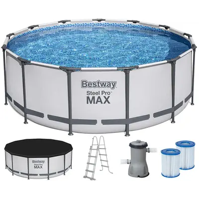 Каркасний басейн Bestway 5618W (396х122 см) з картриджним фільтром, драбиною та захисним тентом