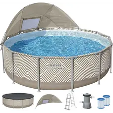 Каркасний басейн Bestway 561FY (396х107 см) з картриджним фільтром, драбиною, тентом і навісом
