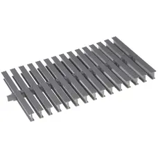 Переливна решітка Aquajoy KP HKE02-G Classik з центральним з'єднанням 195x25 мм (сіра)