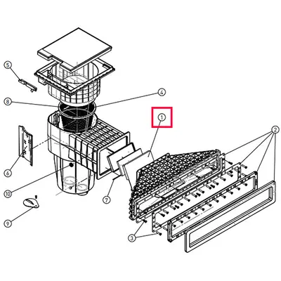 Комплект переливного шлюзу X-Line для скімера Hayward X-Pro 600, пісочний