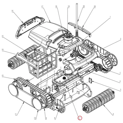 Комплект приводного механізму для робота-пилососа Wybotics WY350 (B.WY360.02.001)