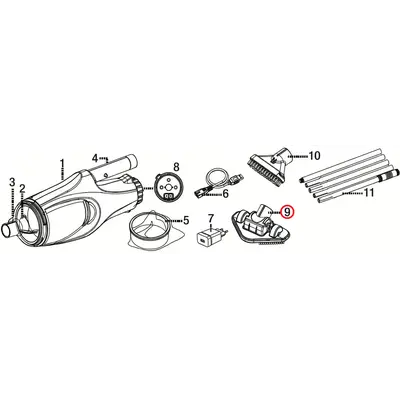 Щітка для насадки Kokido для пилососа Telsa EV05