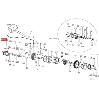 Ущільнювач (сальник) Speck 80x75.5x7.5 мм (231.9800.850)