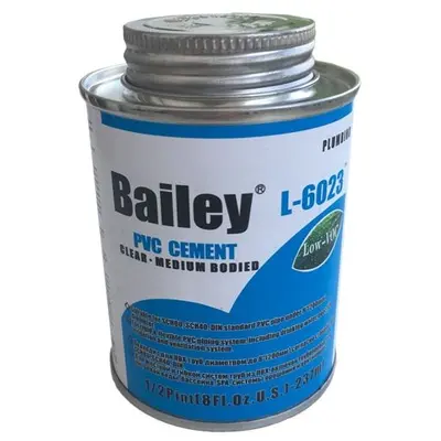 Клей для труб ПВХ Bailey L-6023 237 мл, прозорий