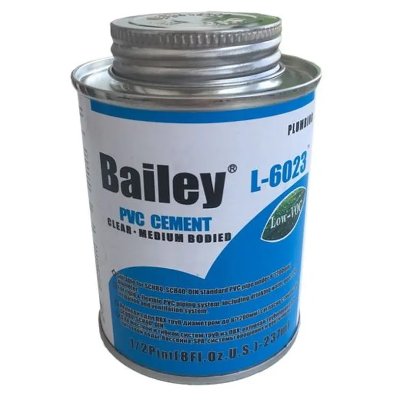 Клей для труб ПВХ Bailey L-6023 237 мл, прозорий