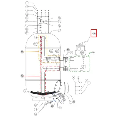 Клапан 1.5" для фільтра CAPRI-HP 650 (22950741)