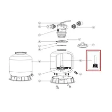 Дюзова коробка 89011605 в комплекті з трубою для Emaux P500