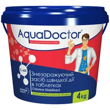 Шок-хлор для басейну AquaDoctor C-60T 4 кг в таблетках