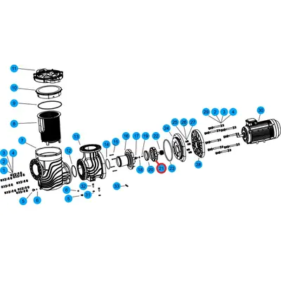 Крильчатка насоса SEQWEQ500, SLP500TWLP500T, (A03070180 №21)