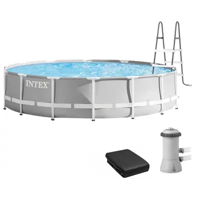 Каркасний басейн Intex 26720 Premium (427х107 см) з картриджним фільтром, драбиною та тентом