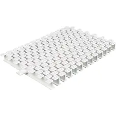 Переливна решітка Aquaviva KP HKE11 Square з центральним з'єднанням 195x25 мм (біла)