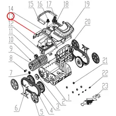 Ущільнювальна коробка для сенсора до пилососа Wybotics WY200, (Sensor seal box №13/WY200)