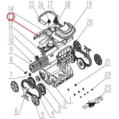 Ущільнювальна коробка для сенсора до пилососа Wybotics WY200, (Sensor seal box №13/WY200)