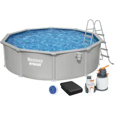 Збірний басейн Bestway Hydrium 56384 (460х122 см) з пісочним фільтром, драбиною та тентом