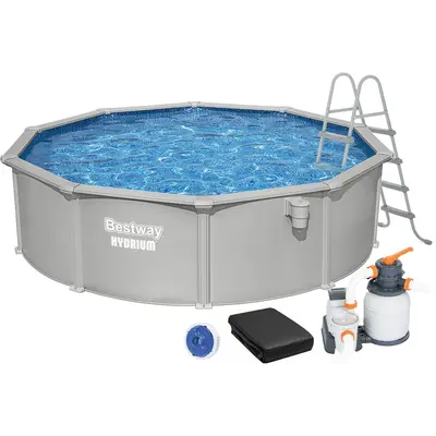 Збірний басейн Bestway Hydrium 56384 (460х120 см) з піщаним фільтром, драбиною та тентом