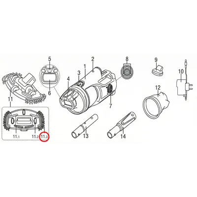Набір бічних щіток Kokido для пилососа EV 30 (ліва, права)