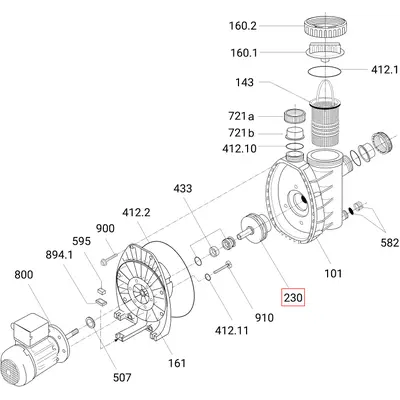 Крильчатка насоса Speck BADU MAGIC ІІ/8 (292.1623.044)