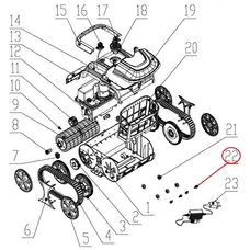 Вісь переднього колеса до пилососа Wybotics WY200 (No 22 S.3172.04.035)
