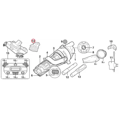 Щітка кутова для насадки Kokido для пилососа Voltera EV56