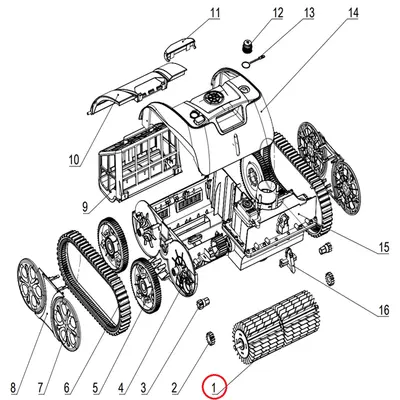 Валик для чищення до пилососа Aquajoy Cyclone C1 Pro (B.WY3312.04.007)